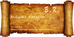 Bulyáki Katalin névjegykártya
